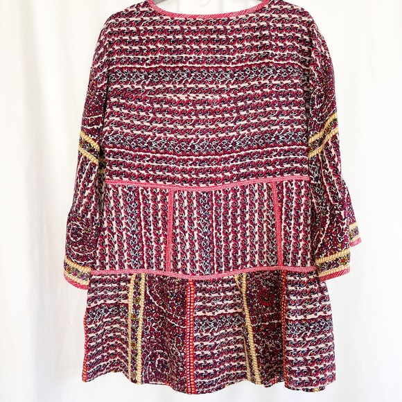 Anthropologie Lilyana Tiered Silk Blouse (never worn) - Picture 3 of 6